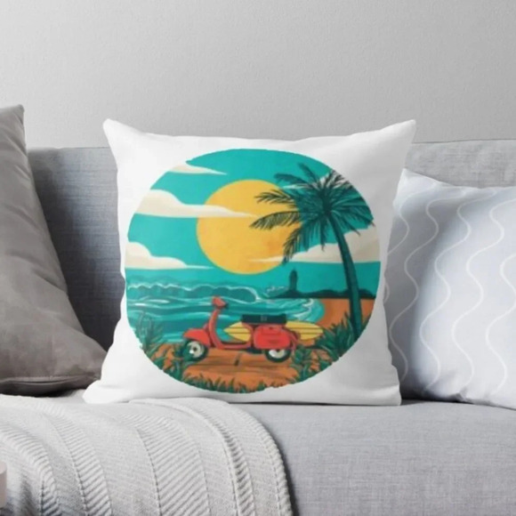 NEW! “Beach Vibes” Retro VSCO Pillowcase Cover - Picture 2 of 4